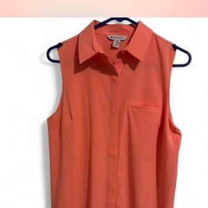 Athleta Women's Vibrant Coral Blouse with matching pants stretch material